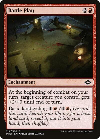 Battle Plan (MH2) #114 Common (Foil Lightly Played) Modern Horizons 2 Magic: The Gathering: 2021