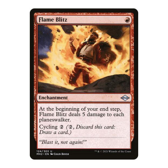 Flame Blitz (MH2) #124 Uncommon (Foil Lightly Played) Modern Horizons 2 Magic: The Gathering: 2021