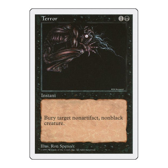 Terror (5ED) #196 Common (Lightly Played) Fifth Edition Magic: The Gathering: 1997