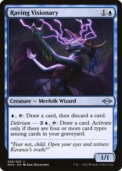 Raving Visionary (MH2) #56 Uncommon (Lightly Played) Modern Horizons 2 Magic: The Gathering: 2021