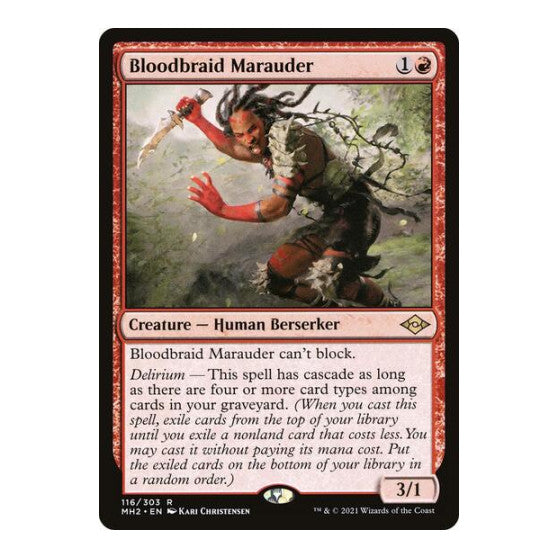 Bloodbraid Marauder (MH2) #116 Rare (Lightly Played) Modern Horizons 2 Magic: The Gathering: 2021