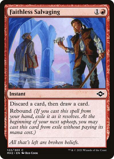 Faithless Salvaging (MH2) #122 Common (Lightly Played) Modern Horizons 2 Magic: The Gathering: 2021