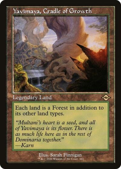 Yavimaya Cradle of Growth Retro Frame (MH2) #441 Rare (Foil Lightly Played) Modern Horizons 2 Magic: The Gathering: 2021