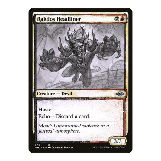 Rakdos Headliner (Showcase) (MH2) #374 Uncommon (Lightly Played) Modern Horizons 2 Magic: The Gathering: 2021