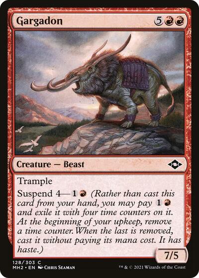 Gargadon (MH2) #128 Common (Foil Lightly Played) Modern Horizons 2 Magic: The Gathering: 2021