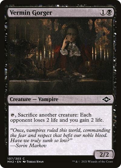 Vermin Gorger (MH2) #107 Common (Lightly Played) Modern Horizons 2 Magic: The Gathering: 2021