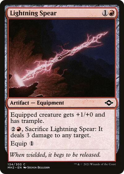 Lightning Spear (MH2) #134 Common (Foil Lightly Played) Modern Horizons 2 Magic: The Gathering: 2021
