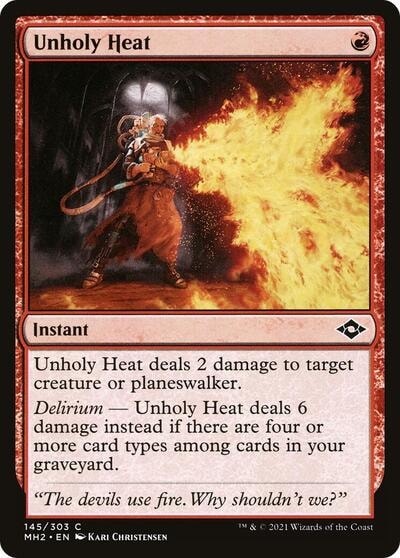 Unholy Heat (MH2) #145 Common (Lightly Played) Modern Horizons 2 Magic: The Gathering: 2021
