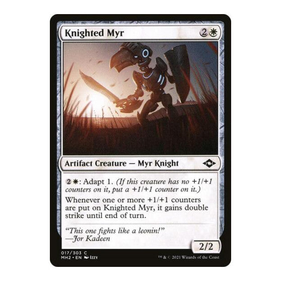 Knighted Myr (MH2) #17 Common (Lightly Played) Modern Horizons 2 Magic: The Gathering: 2021