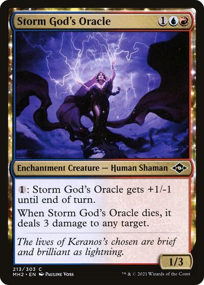 Storm Gods Oracle (MH2) #213 Common (Lightly Played) Modern Horizons 2 Magic: The Gathering: 2021