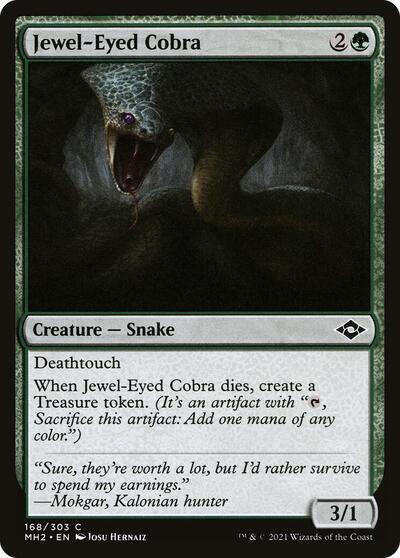 Jewel Eyed Cobra (MH2) #168 Common (Lightly Played) Modern Horizons 2 Magic: The Gathering: 2021