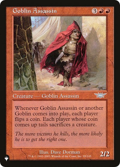 Goblin Assassin (LIST) #LGN-95 Uncommon (Lightly Played) The List Reprints Magic: The Gathering: 2026