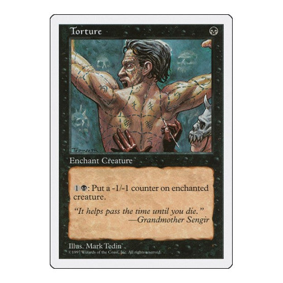Torture (5ED) #199 Common (Lightly Played) Fifth Edition Magic: The Gathering: 1997