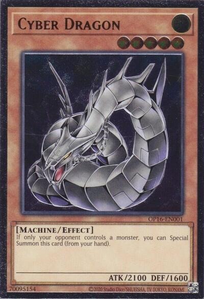 Cyber Dragon (UTR) (OP16) #OP16-EN001 Ultimate Rare (Unlimited Damaged) OTS Tournament Pack 16 YuGiOh: 2021