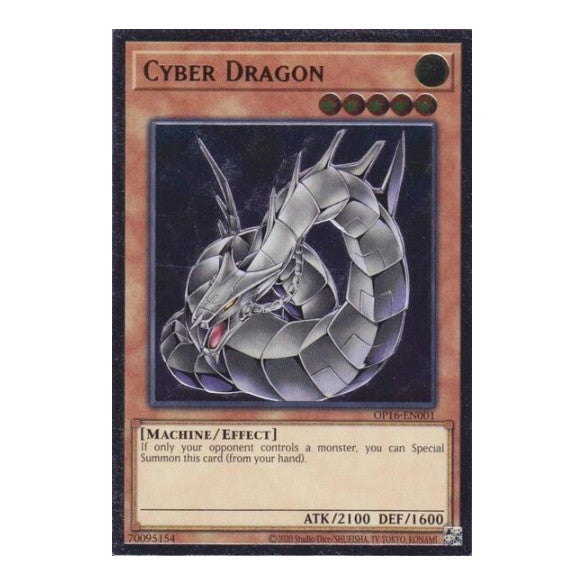 Cyber Dragon (UTR) (OP16) #OP16-EN001 Ultimate Rare (Unlimited Damaged) OTS Tournament Pack 16 YuGiOh: 2021
