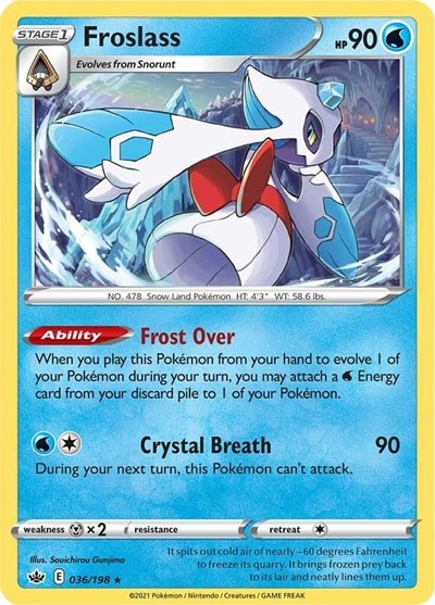 Froslass (SWSH06) #036/198 Holo Rare (Holofoil Near Mint) SWSH06: Chilling Reign Pokemon: 2021