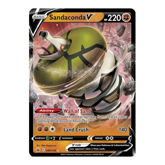Sandaconda V (SWSH06) #089/198 Ultra Rare SWSH06: Chilling Reign Pokemon: 2021