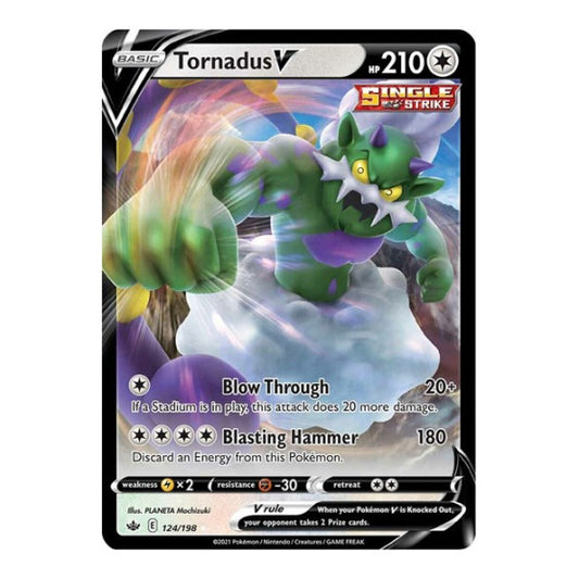 Tornadus V (SWSH06) #124/198 Ultra Rare (Holofoil Near Mint) SWSH06: Chilling Reign Pokemon: 2021