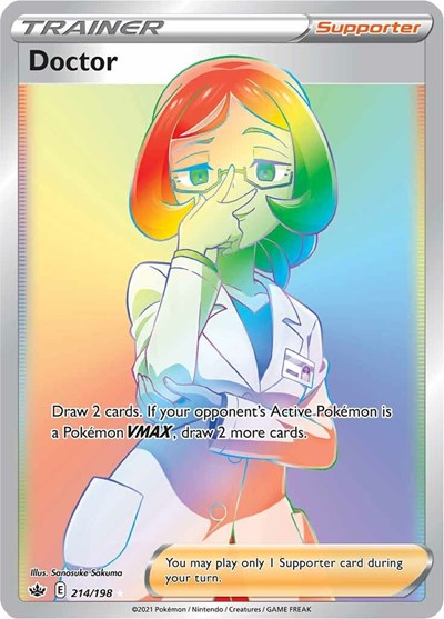 Doctor (Secret) (SWSH06) #214/198 Secret Rare (Holofoil Near Mint) SWSH06: Chilling Reign Pokemon: 2021