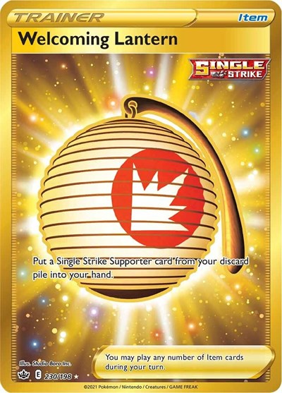 Welcoming Lantern Secret (SWSH06) #230/198 Secret Rare (Holofoil Damaged) SWSH06: Chilling Reign Pokemon: 2021