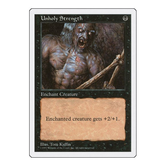 Unholy Strength (5ED) #201 Common (Lightly Played) Fifth Edition Magic: The Gathering: 1997