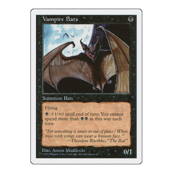 Vampire Bats (5ED) #202 Common (Heavily Played) Fifth Edition Magic: The Gathering: 1997