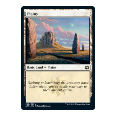 Plains 263 (AFR) #263 Land (Foil Lightly Played) Adventures in the Forgotten Realms Magic: The Gathering: 2021
