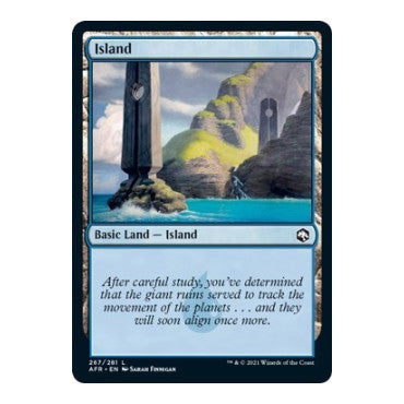 Island 267 (AFR) #267 Land (Foil Lightly Played) Adventures in the Forgotten Realms Magic: The Gathering: 2021