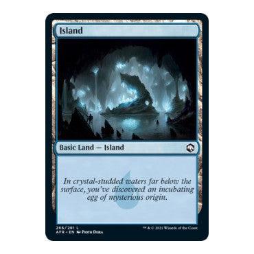 Island 266 (AFR) #266 Land (Foil Lightly Played) Adventures in the Forgotten Realms Magic: The Gathering: 2021