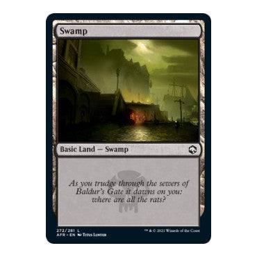 Swamp 272 (AFR) #272 Land (Foil Lightly Played) Adventures in the Forgotten Realms Magic: The Gathering: 2021