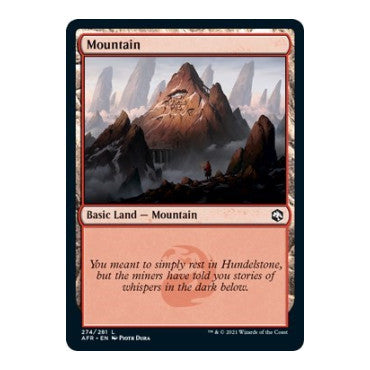 Mountain 274 (AFR) #274 Land (Foil Lightly Played) Adventures in the Forgotten Realms Magic: The Gathering: 2021
