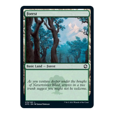 Forest 279 (AFR) #279 Land (Foil Lightly Played) Adventures in the Forgotten Realms Magic: The Gathering: 2021