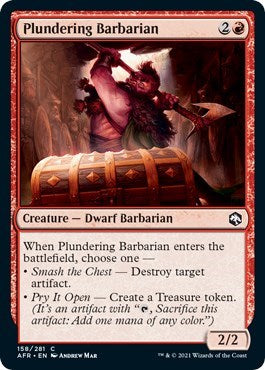 Plundering Barbarian (AFR) #158 Common Adventures in the Forgotten Realms Magic: The Gathering: 2021