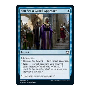 You See a Guard Approach (AFR) #85 Common (Lightly Played) Adventures in the Forgotten Realms Magic: The Gathering: 2021