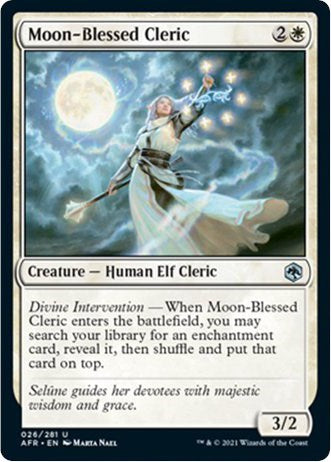 Moon Blessed Cleric (AFR) #26 Uncommon Adventures in the Forgotten Realms Magic: 2021