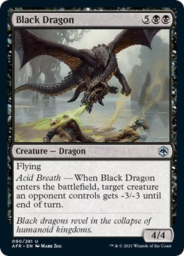 Black Dragon (AFR) #90 Uncommon Adventures in the Forgotten Realms Magic: The Gathering: 2021
