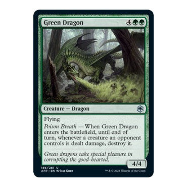 Green Dragon (AFR) #186 Uncommon (Lightly Played) Adventures in the Forgotten Realms Magic: The Gathering: 2021