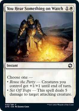 You Hear Something on Watch (AFR) #42 Common (Moderately Played) Adventures in the Forgotten Realms Magic: The Gathering: 2021