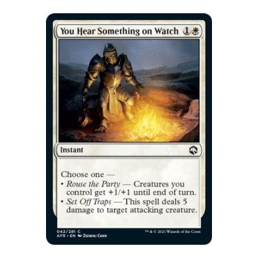 You Hear Something on Watch (AFR) #42 Common Adventures in the Forgotten Realms Magic: The Gathering: 2021