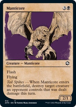 Manticore Showcase (AFR) #314 Common (Lightly Played) Adventures in the Forgotten Realms Magic: The Gathering: 2021