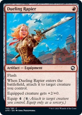 Dueling Rapier (AFR) #140 Common (Lightly Played) Adventures in the Forgotten Realms Magic: The Gathering: 2021