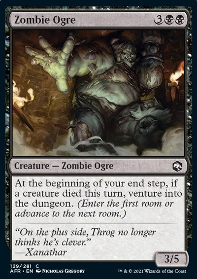 2021 Magic: Adventures in the Forgotten Realms (AFR) - Zombie Ogre (#129, Common)