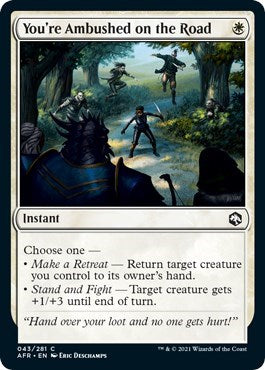 Youre Ambushed on the Road (AFR) #43 Common (Lightly Played) Adventures in the Forgotten Realms Magic: The Gathering: 2021
