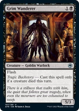 Grim Wanderer (AFR) #107 Uncommon Adventures in the Forgotten Realms Magic: The Gathering: 2021
