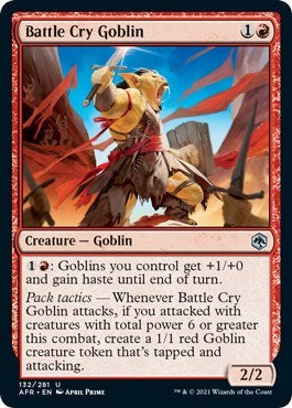 Battle Cry Goblin (AFR) #132 Uncommon (Lightly Played) Adventures in the Forgotten Realms Magic: 2021