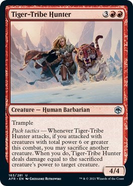 Tiger Tribe Hunter (AFR) #163 Uncommon (Lightly Played) Adventures in the Forgotten Realms Magic: 2021