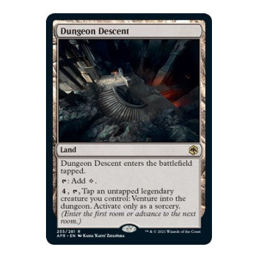 Dungeon Descent (AFR) #255 Rare (Foil Lightly Played) Adventures in the Forgotten Realms Magic: The Gathering: 2021
