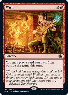 Wish (AFR) #166 Rare (Lightly Played) Adventures in the Forgotten Realms Magic: The Gathering: 2021