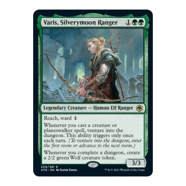Varis Silverymoon Ranger (AFR) #209 Rare (Near Mint) Adventures in the Forgotten Realms Magic: The Gathering: 2021