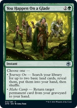 You Happen On a Glade (AFR) #214 Uncommon Adventures in the Forgotten Realms Magic: The Gathering: 2021